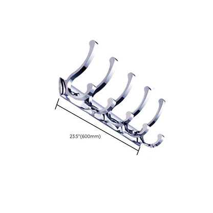 Skorter | Chrome brass modern bathroom accessory set with towel bar/ ring/ paper holder & bathrobe hook