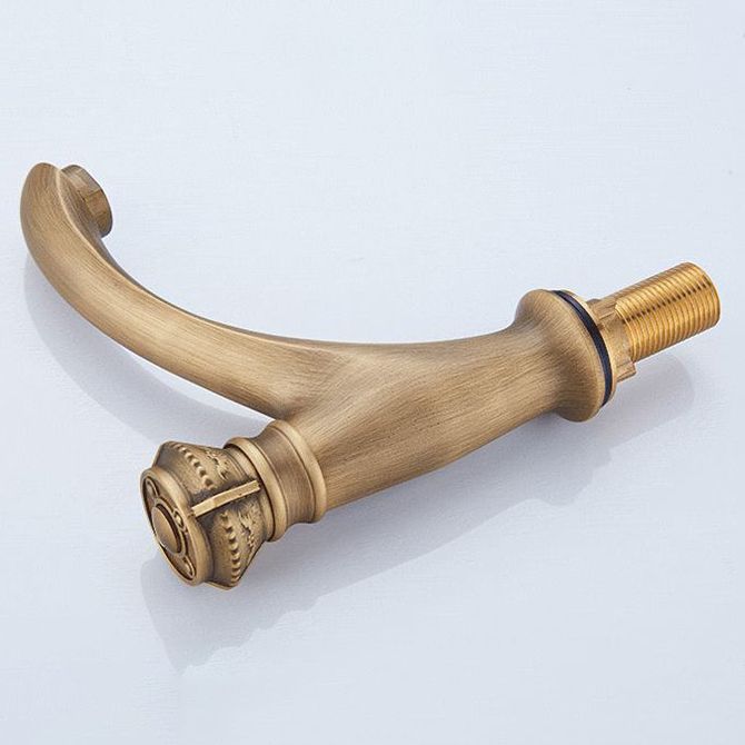 Skorter | Brass Farmhouse Sink Basin Mixer Single Hole Faucet Knob Handle Bathroom Faucet