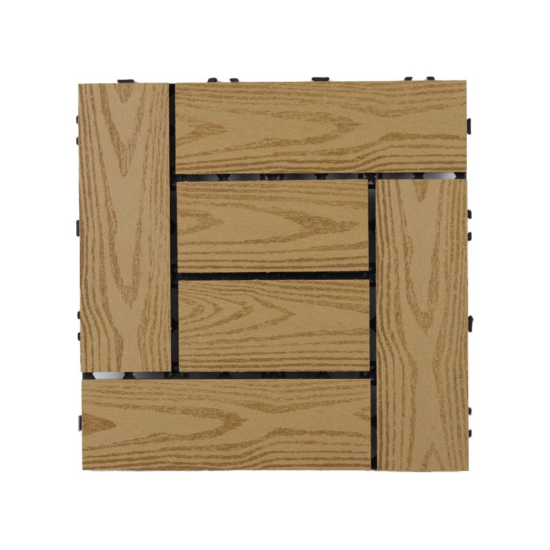 Skorter | 30 cm x 30 cm Square PVC Terrace Tiles Snap Installation Outdoor Floor Tiles