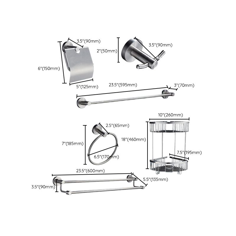 Skorter | Chrome Traditional Bathroom Accessory Set Stainless Steel Bathroom Set