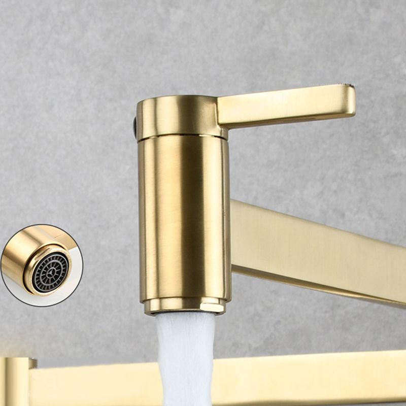 Skorter | 1-handle brushed nickel widespread faucet 1 hole wall-mounted bathroom faucet with brass