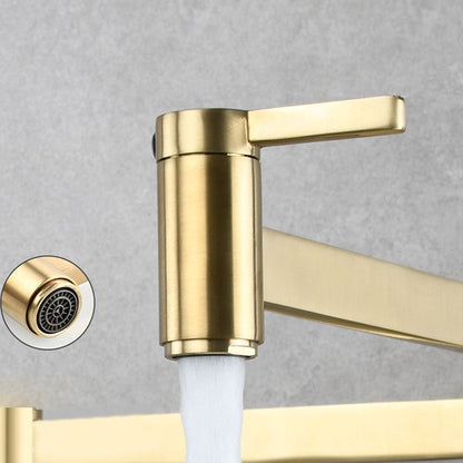 Skorter | 1-handle brushed nickel widespread faucet 1 hole wall-mounted bathroom faucet with brass