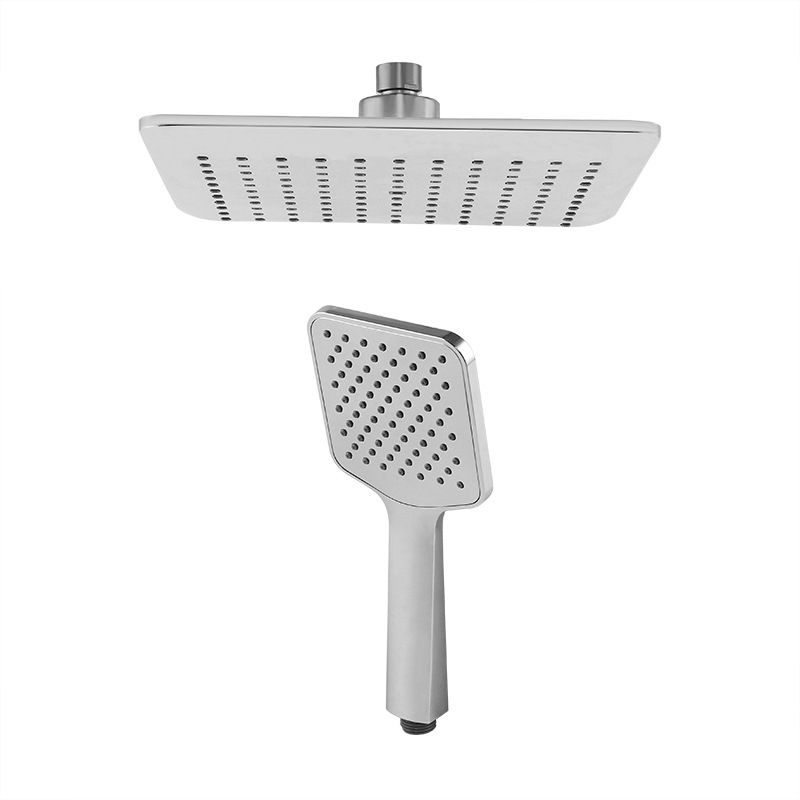 Skorter | Chrome Square Shower Head Combination Wall Mounted and Ceiling Mounted Hand Shower