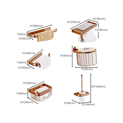 Skorter | 6-piece Bathroom Accessory Set Vintage Brass Bath Hardware Set