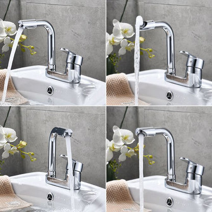 Skorter | Chrome Round Washbasin Faucet with Swivel Spout for the Bathroom
