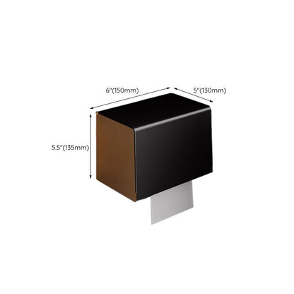 Skorter | Black and Brass Bathroom Hardware Set Modern Stainless Steel Bathroom Shelf/Towel Holder/Paper Holder