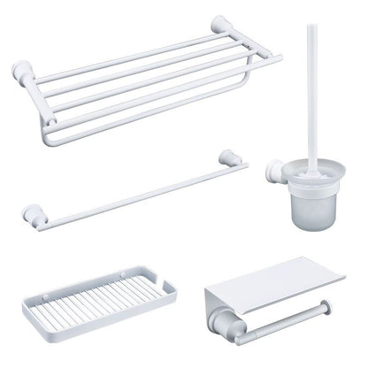 Skorter | Contemporary white bathroom accessories as a single piece or in a set