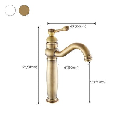 Skorter | Round Basin Faucet Bathroom Faucet Single Lever High Arc Basin Faucet