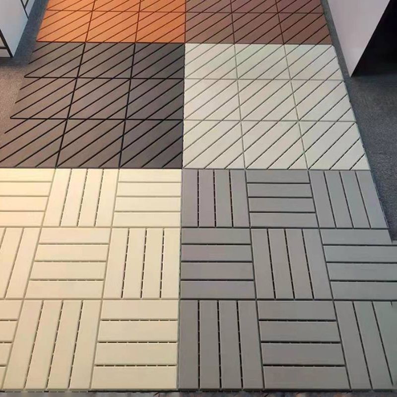 Skorter | 4-Slat 12" X 12" PVC Floor Tiles Connection Installation Floor Tiles