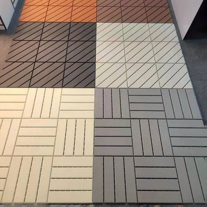 Skorter | 4-Slat 12" X 12" PVC Floor Tiles Connection Installation Floor Tiles