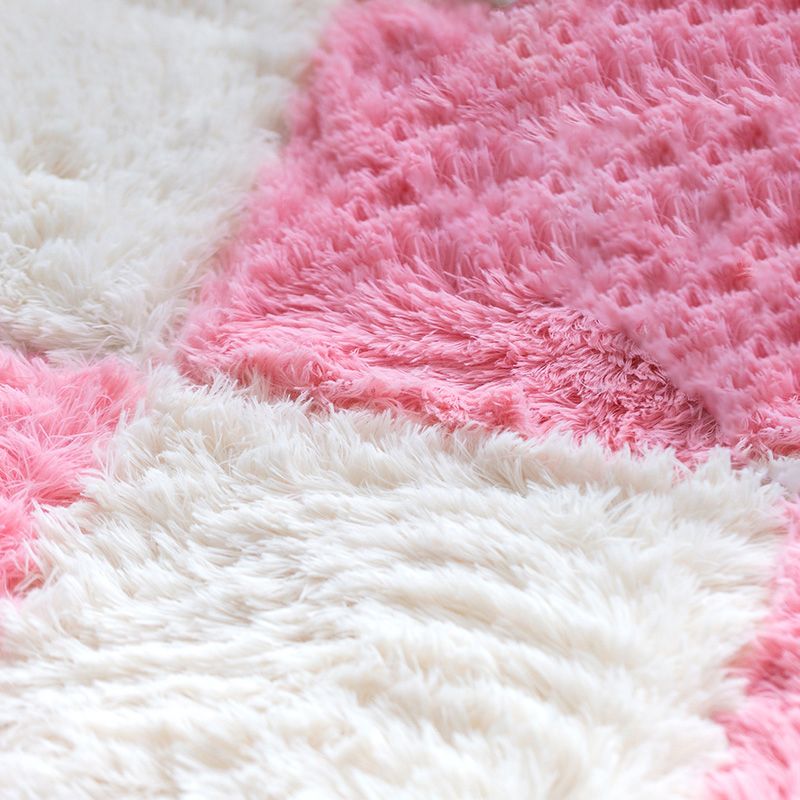 Skorter | Bedroom Carpet Tiles Solid Color Square Shag Stain Resistant Carpet Tiles