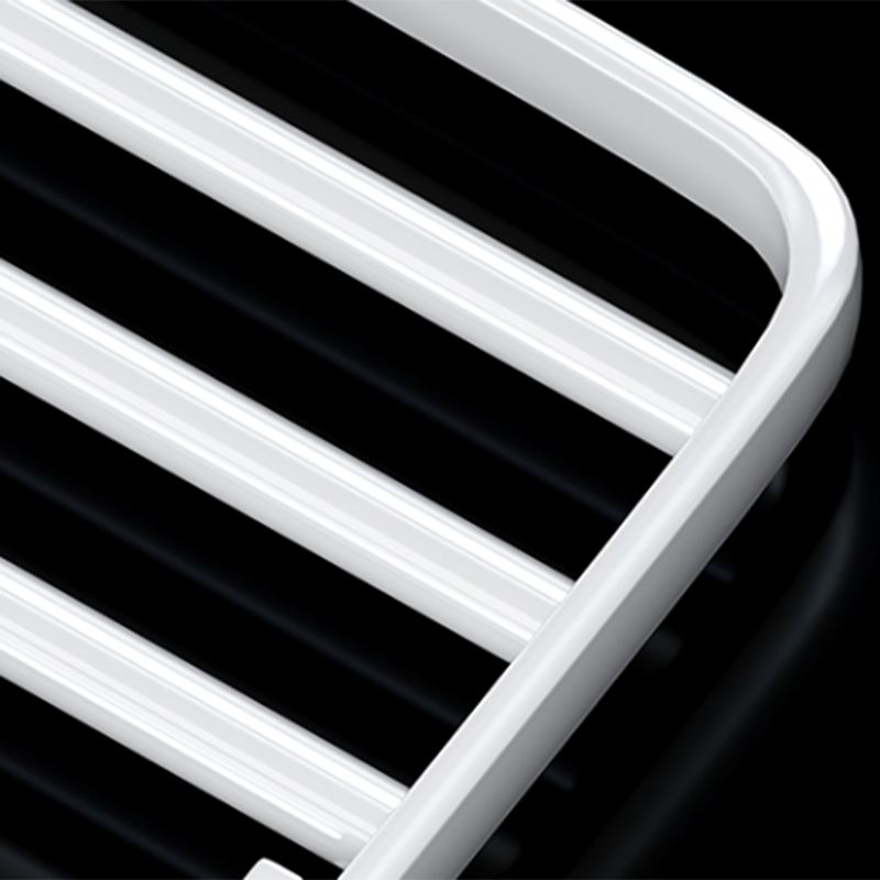 Skorter | Contemporary Bathroom Hardware Set in White with Bath Shelf/Towel Rack/Paper Holder