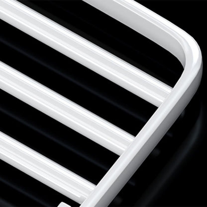 Skorter | Contemporary Bathroom Hardware Set in White with Bath Shelf/Towel Rack/Paper Holder