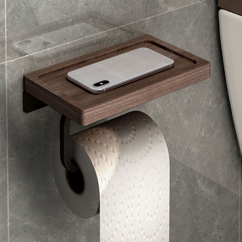 Skorter | 7-piece bathroom accessory set metal bath set with wood accents