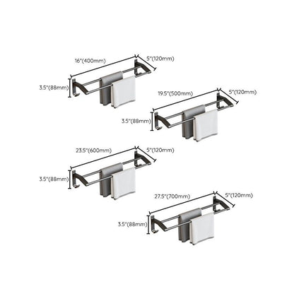 Skorter | Contemporary Bathroom Accessory Set Matte Black Bathroom Set with Bathrobe Hooks/Towel Bar