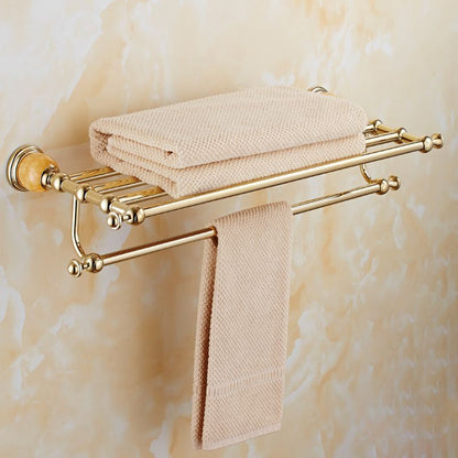 Skorter | Contemporary brushed brass bathroom accessories as a single piece or as a set
