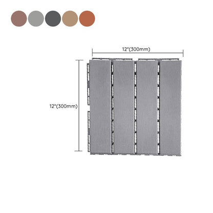 Skorter | 30 cm X 30 cm 4-Slat Square Deck/Patio Floor Tiles Snap Fit Installation Floor Tiles