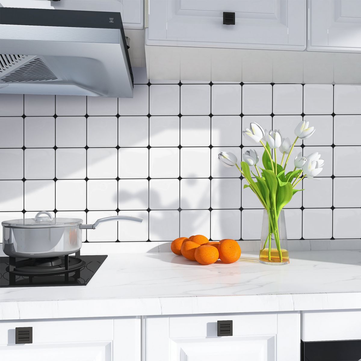 Skorter | Contemporary Wallpaper Mosaic Tile Peel & Stick Tile for Kitchen and Bathroom