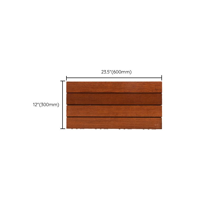 Skorter | 4-Slat Wood Deck/Patio Floor Tiles Interlocking Installation Floor Tiles