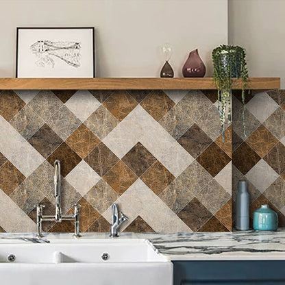 Skorter | Brown non-slip floor tile 30 cm x 60 cm brick effect single tile PVC