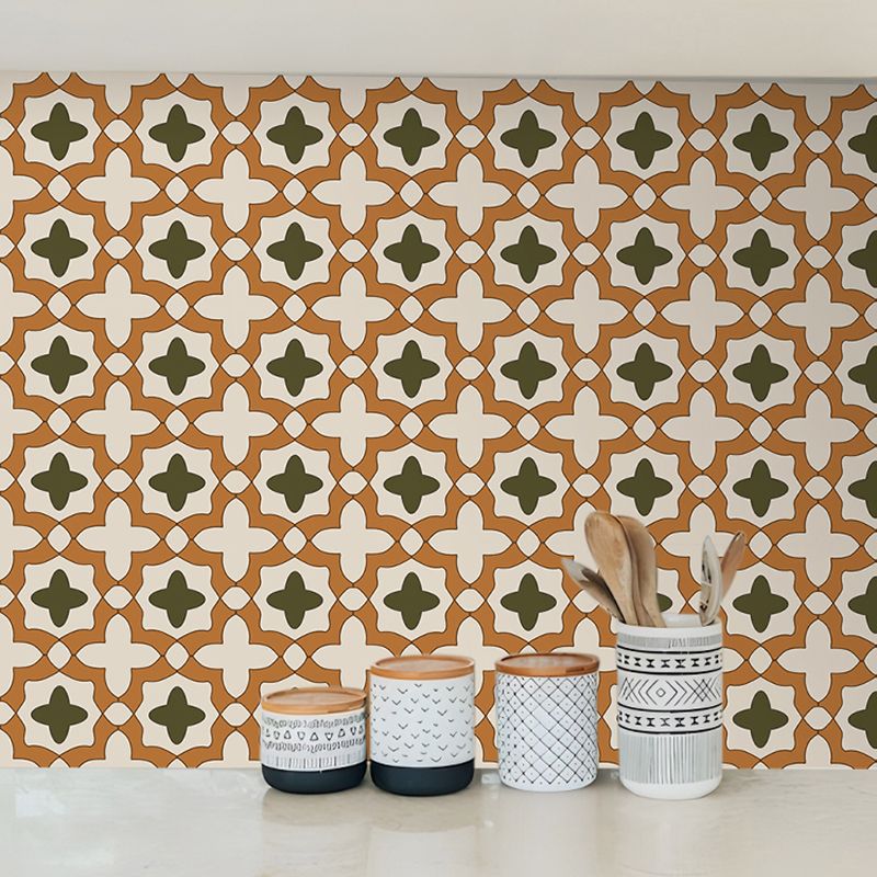 Skorter | Beige Tone Peel & Stick Tile Square Pattern Print Single Tile