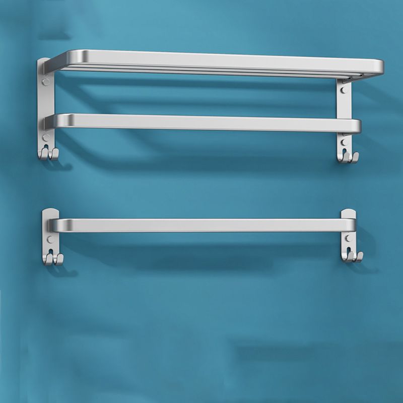 Skorter | 7-piece Bathroom Accessory Set Modern Aluminum Bathroom Set in Silver