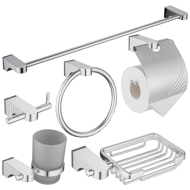Skorter | 6-piece Chrome Bathroom Accessory as Individual Piece or as Set with Towel Ring Bar