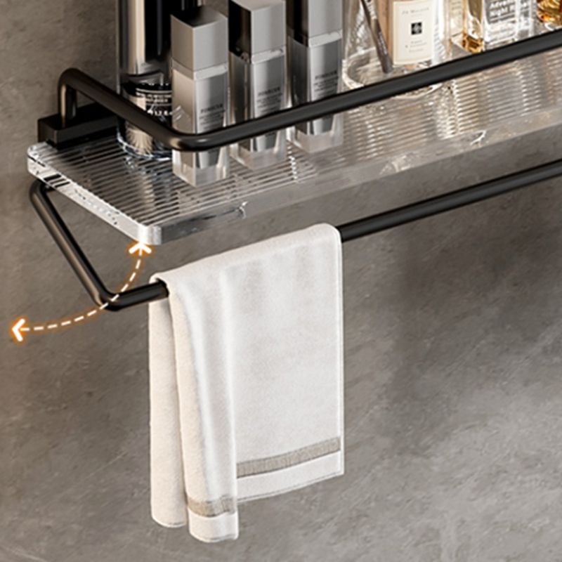 Skorter | Black Bathroom Set Metallic & Acrylic Bathroom Accessories Set made of Stainless Steel Aluminium