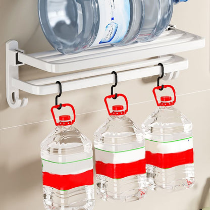 Skorter | Contemporary Bathroom Hardware Set in White with Bath Shelf/Towel Holder/Paper Holder