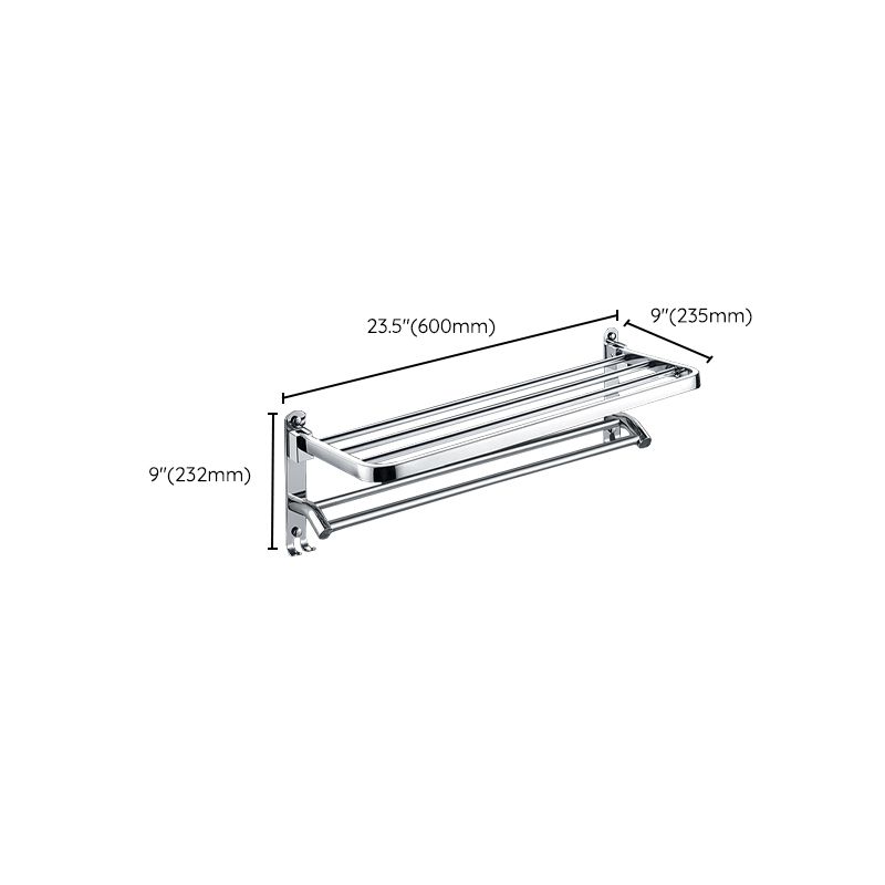 Skorter | Chrome Modern Bathroom Hardware Set Stainless Steel Towel Hook/Towel Bar & Bath Shelf