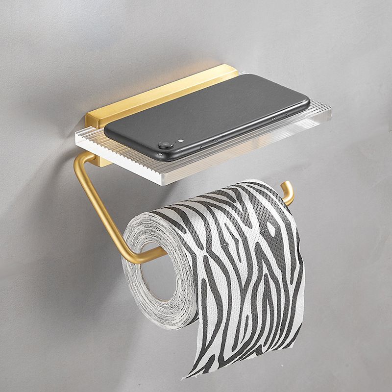 Skorter | Bathroom Accessories Set in Gold Metal and Acrylic Bathroom Accessories Set