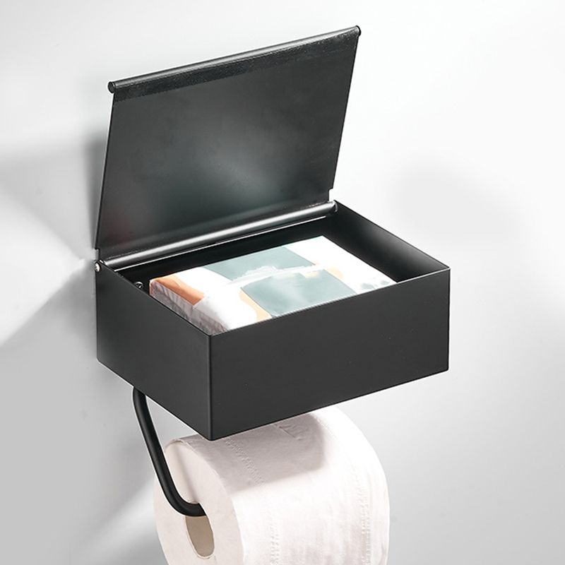 Skorter | 2-piece stainless steel classic bathroom accessory set black & chrome paper holder