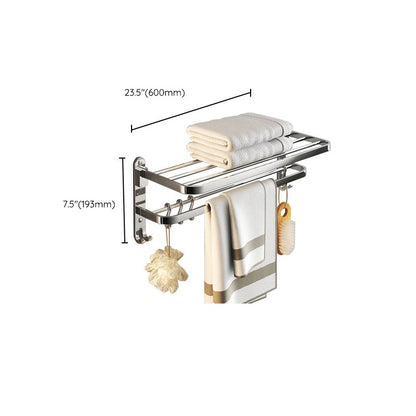 Skorter | Chrome Modern Bathroom Hardware Set Stainless Steel Towel Hook/Towel Bar & Bath Shelf