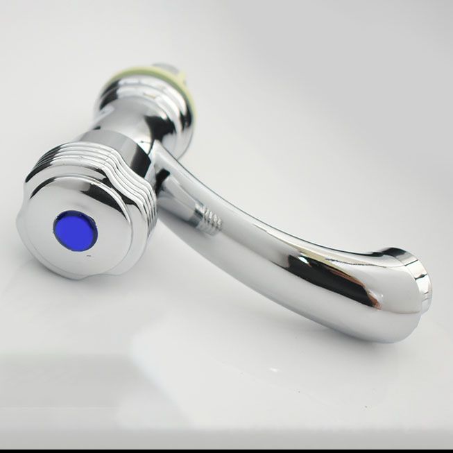 Skorter | Modern Bathroom Faucet Chrome Button Handle with Water Hose Sink Faucet