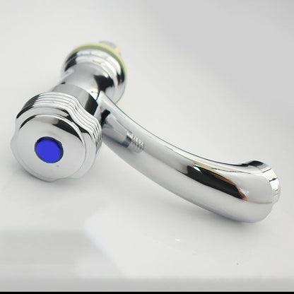 Skorter | Modern Bathroom Faucet Chrome Button Handle with Water Hose Sink Faucet