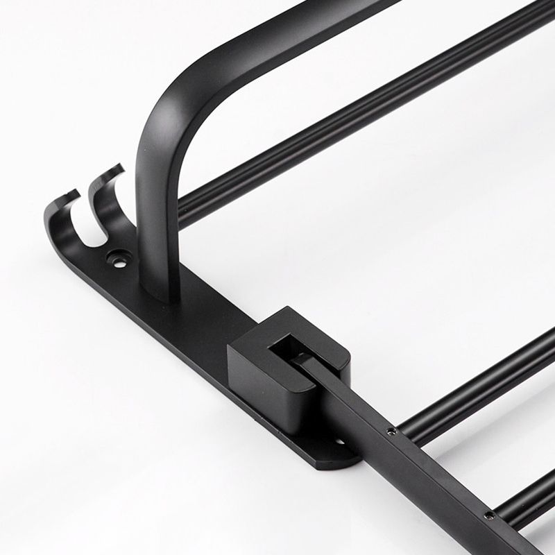 Skorter | Contemporary 8-piece Bathroom Accessory Set Matte Black Bathroom Shelf/Paper Holder/Towel Hook