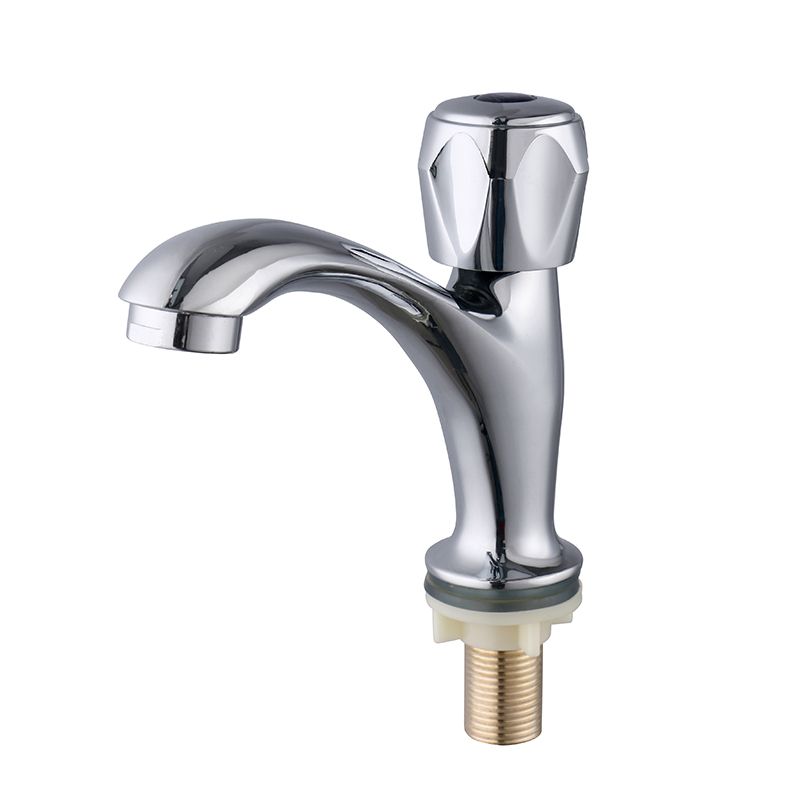 Skorter | Contemporary Centerset Faucet Knob Handle Low Arc Solid Brass Faucet