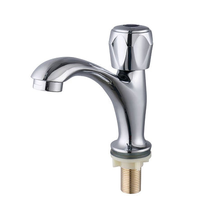 Skorter | Contemporary Centerset Faucet Knob Handle Low Arc Solid Brass Faucet
