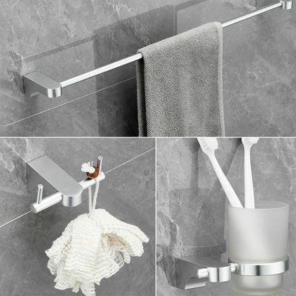 Skorter | 6-piece Chrome Bathroom Accessory as Individual Piece or as Set with Towel Ring Bar