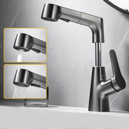 Skorter | 1-Handle Brush Nickel Widespread Faucet Single Hole Bathroom Vessel Faucet with Brass