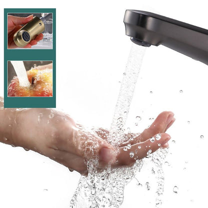 Skorter | Contemporary Basin Faucet Copper Pure Color Single Handle Pull-Out Basin Faucet