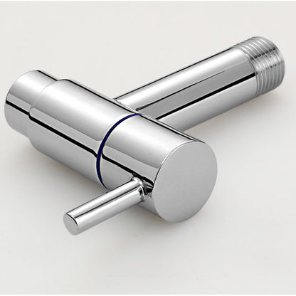 Skorter | Contemporary Wall-Mounted Bathroom Faucet Single Hole Low Arc Solid Brass Circular Faucet