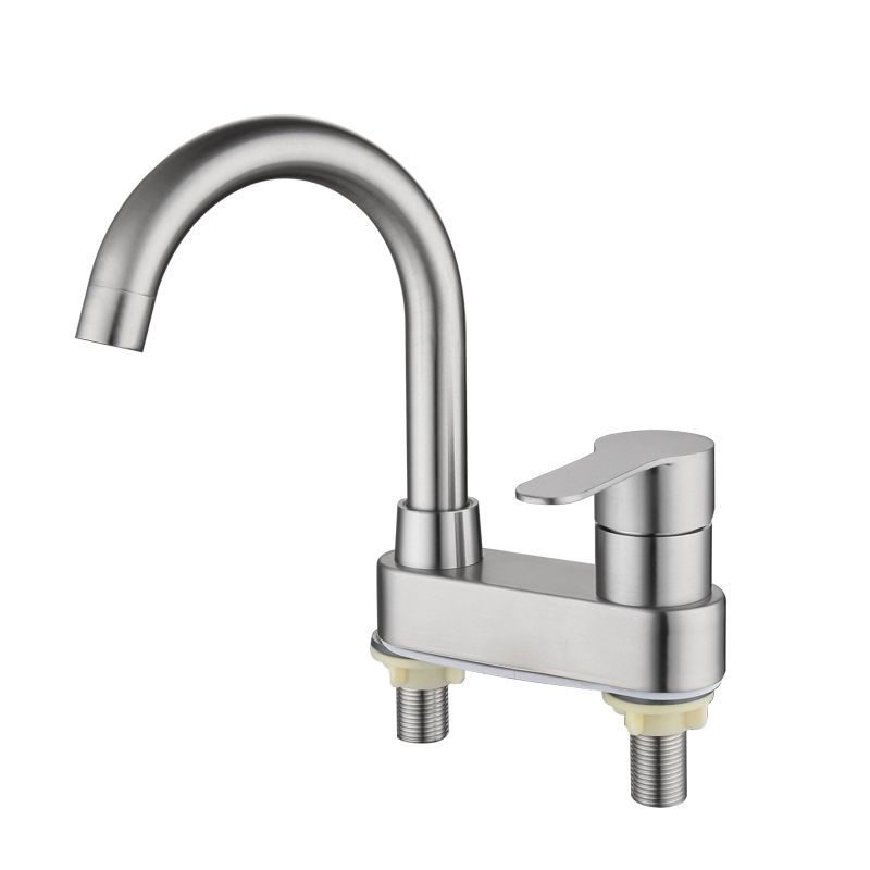 Skorter | 304 stainless steel center faucet bathroom single handle hot and cold sink faucet