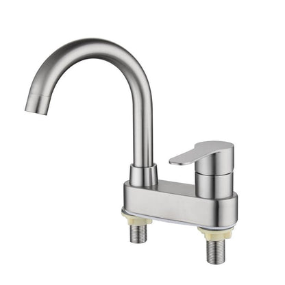 Skorter | 304 stainless steel center faucet bathroom single handle hot and cold sink faucet