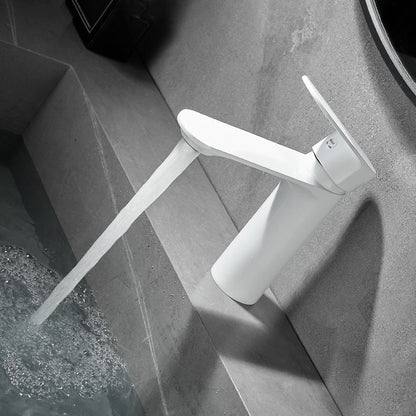 Skorter | Bathroom Sink Faucet Lever Handle Brass Single Color Bathroom Faucet