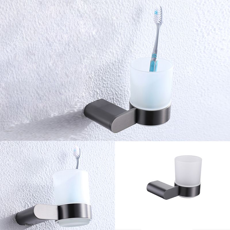 Skorter | Dark gray modern bathroom accessory set stainless steel bathroom accessory set