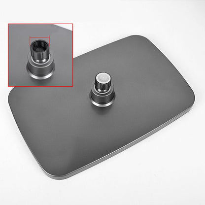 Skorter | Modern Gray Showerhead Combo Standard Spray Pattern Rectangular Large Showerhead
