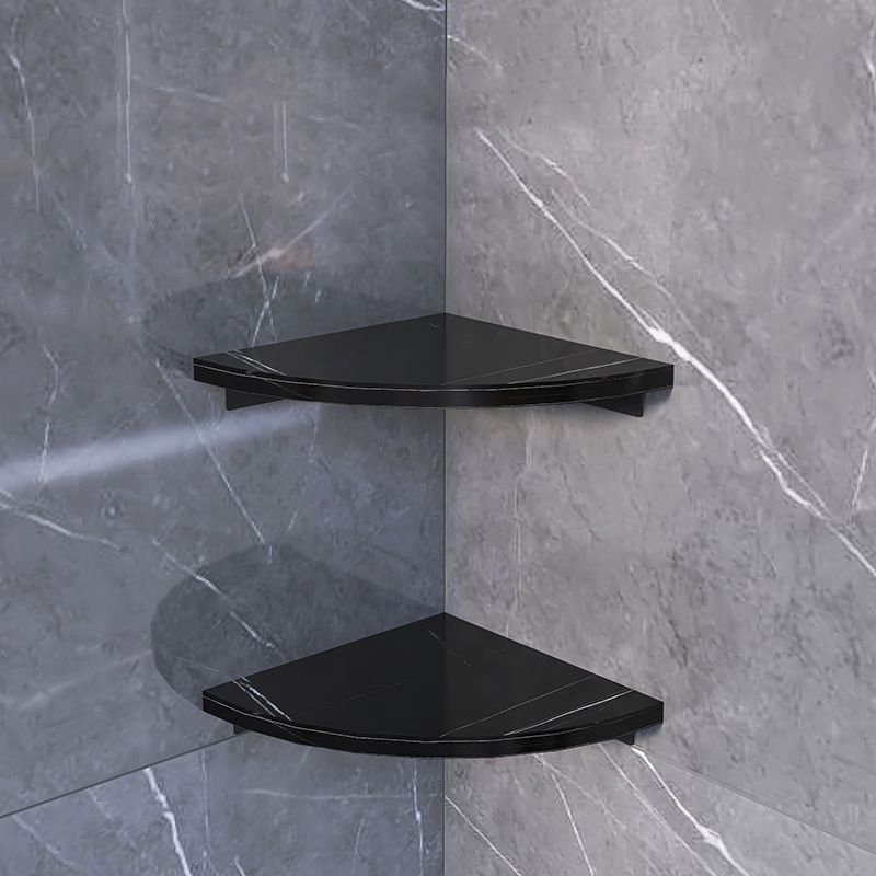 Skorter | 3-piece modern bathroom accessory set marble and metal bathroom shelf