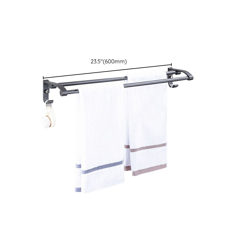 Skorter | Matt gray bathroom accessory set bathroom shelf/towel holder & paper holder included