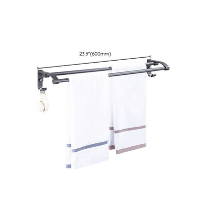 Skorter | Matt gray bathroom accessory set bathroom shelf/towel holder & paper holder included